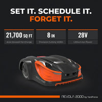 28-Volt 8 In. Cutting Width Robot Lawn Mower Revola X4E Mower, Brushless Wheel Motors, Cloudhawk App and Wifi Control — Results & Stats