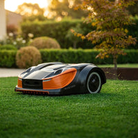 28-Volt 8 In. Cutting Width Robot Lawn Mower Revola X4E Mower, Brushless Wheel Motors, Cloudhawk App and Wifi Control — Studio Shot