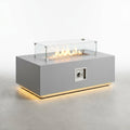 Propane Fire Pit Table Built for Year-Round Gatherings, 50000 BTU Output, Integrated LED Lighting, 42 Inch