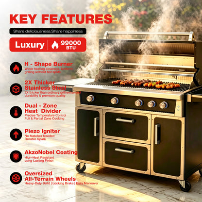 Navratil 49'' Stainless Steel Grill