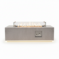 Propane Fire Pit Table Built for Year-Round Gatherings, 50000 BTU Output, Integrated LED Lighting, 42 Inch